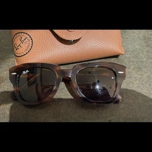 Ray ban state street sunglasses in tortoise rb2186 954/33